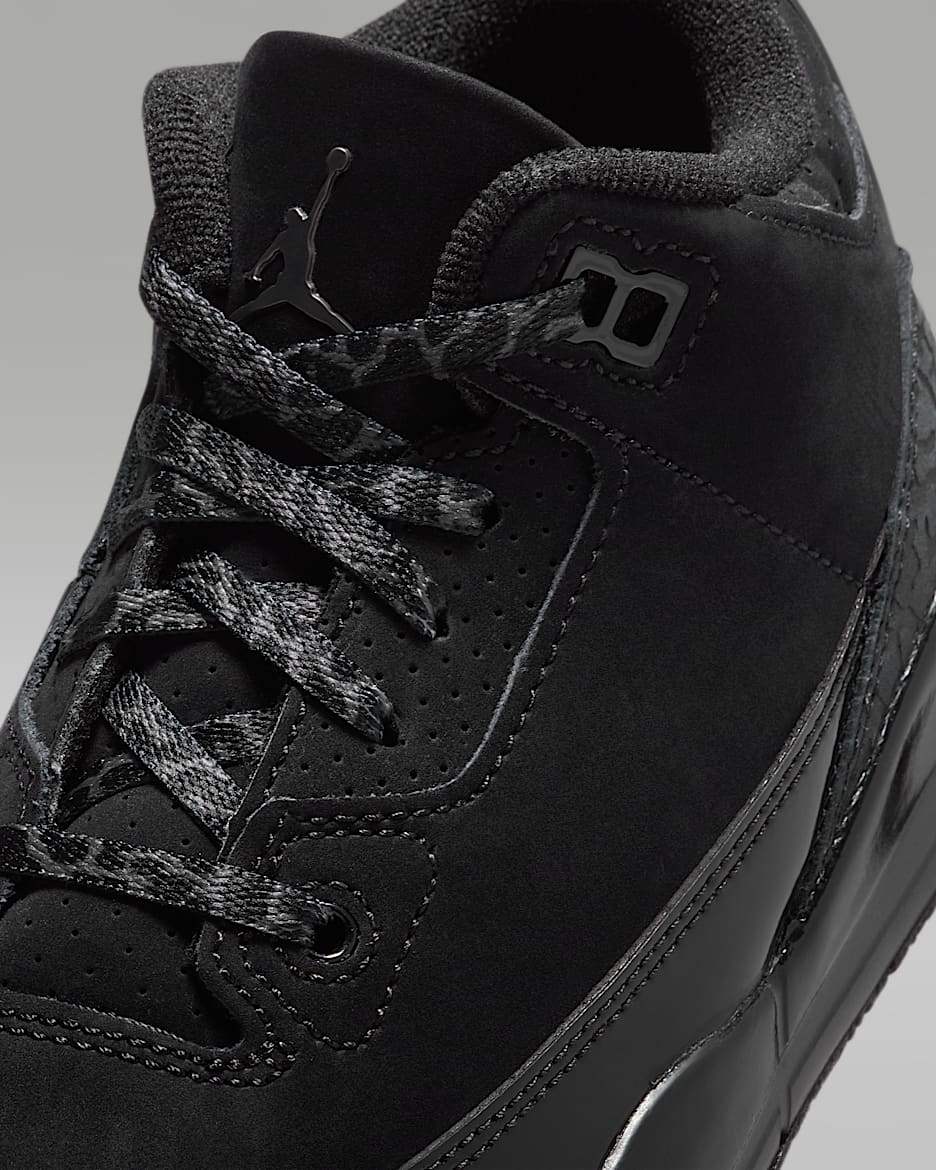 Jordan 3 Retro Black Cat Little Kids Shoes. Nike